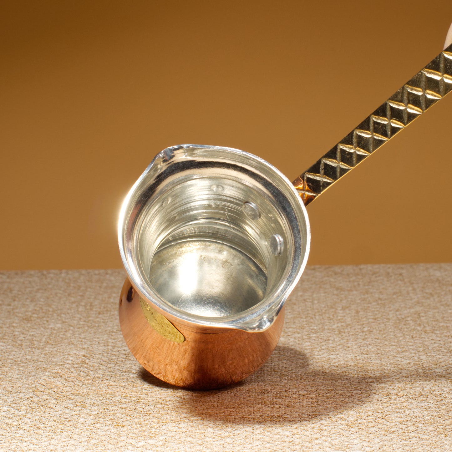 Greek Coffee Pot - Durable Copper Briki - 250 ml (for 1-3 cups)