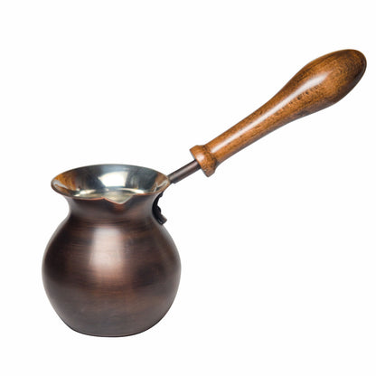 Ball shaped turkish coffee pot patina high quality for 1-2 persons