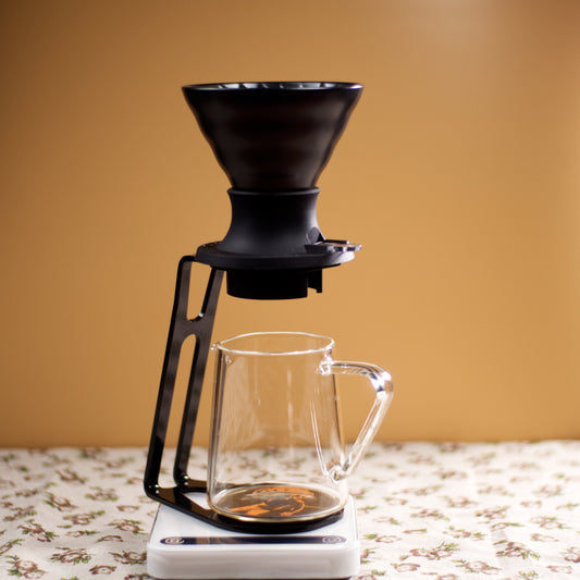 Pour Over Coffee Stand BOLD II (Black) - For Hario Switch, V60, Origami