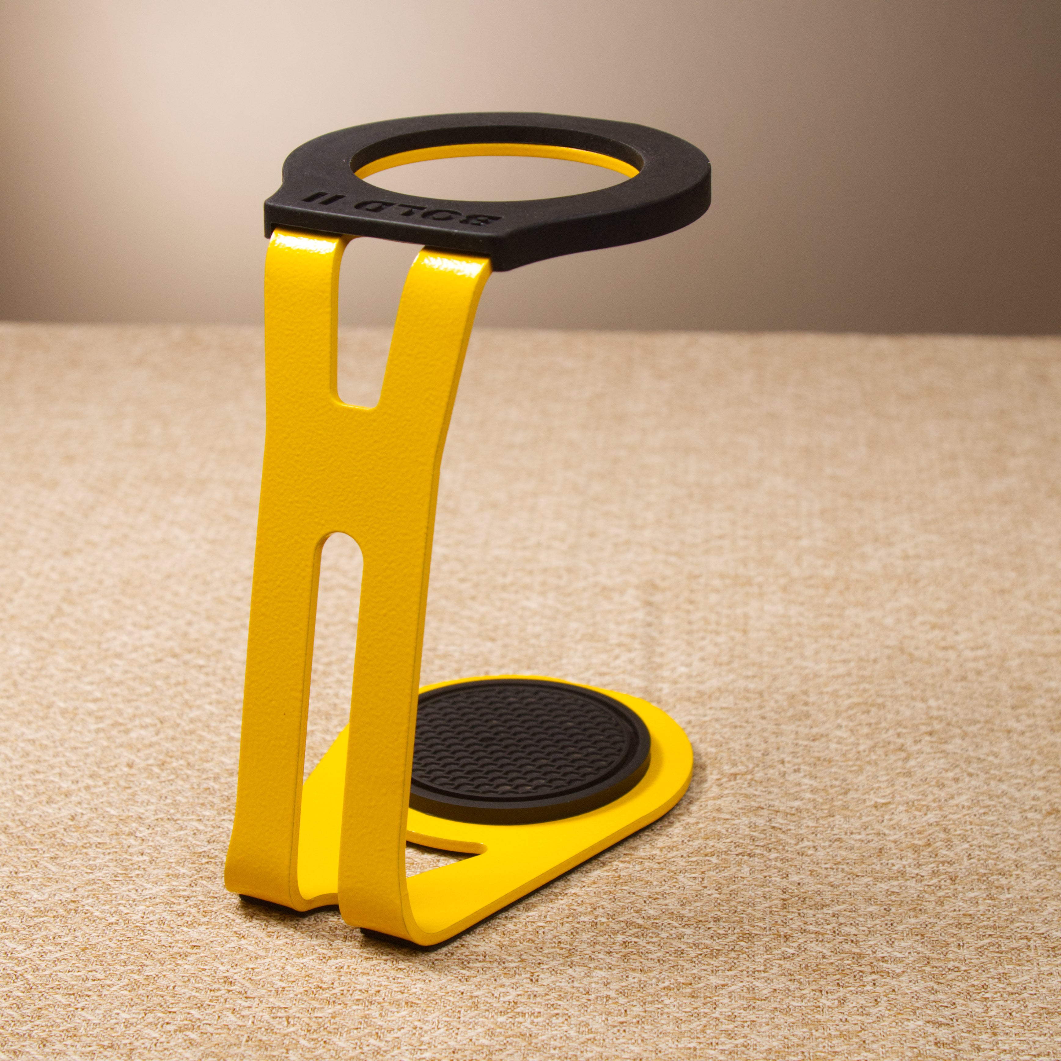 yellow stainless steel pour over coffee stand