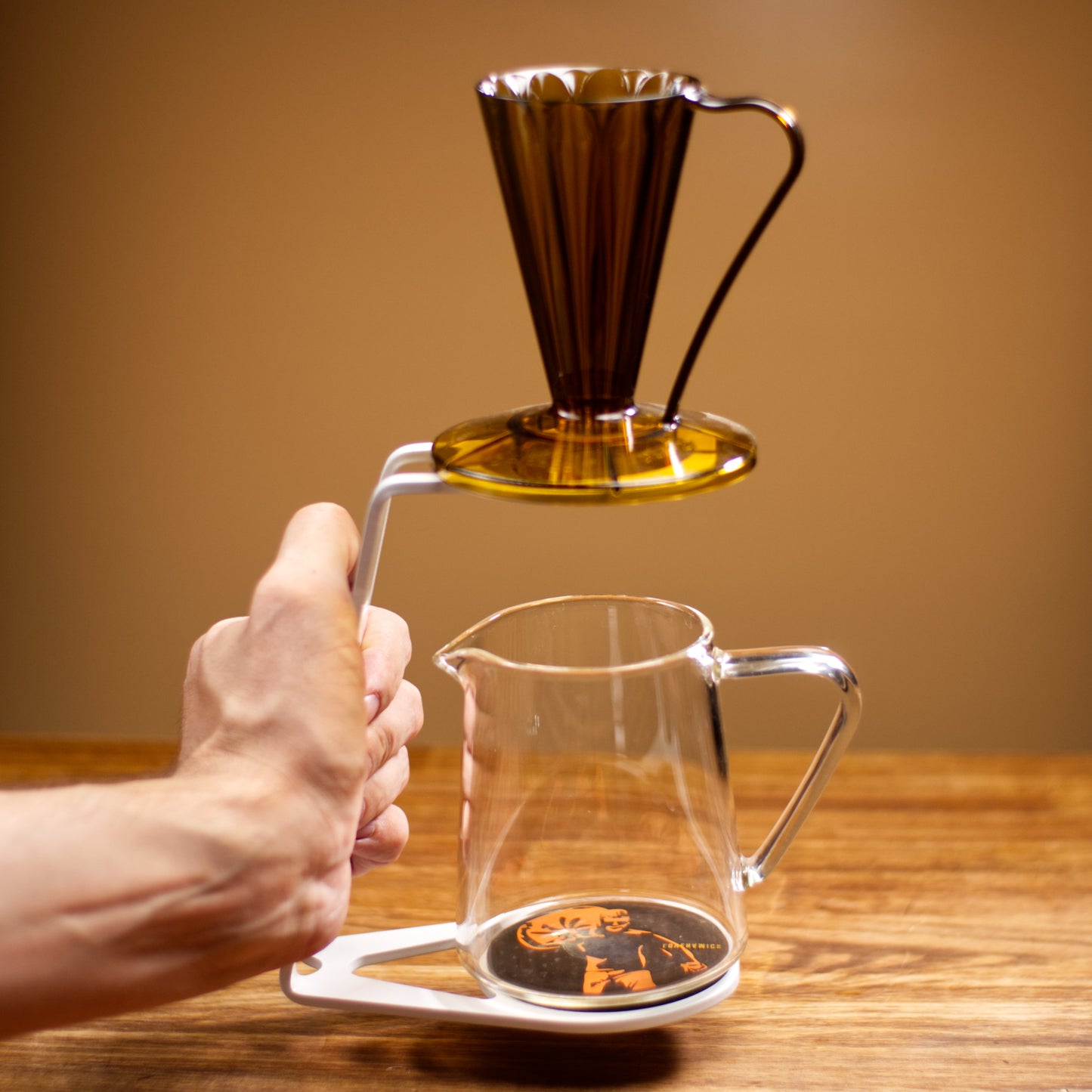 Pour Over Coffee Stand BOLD II (White) - For Hario Switch, V60, Origami