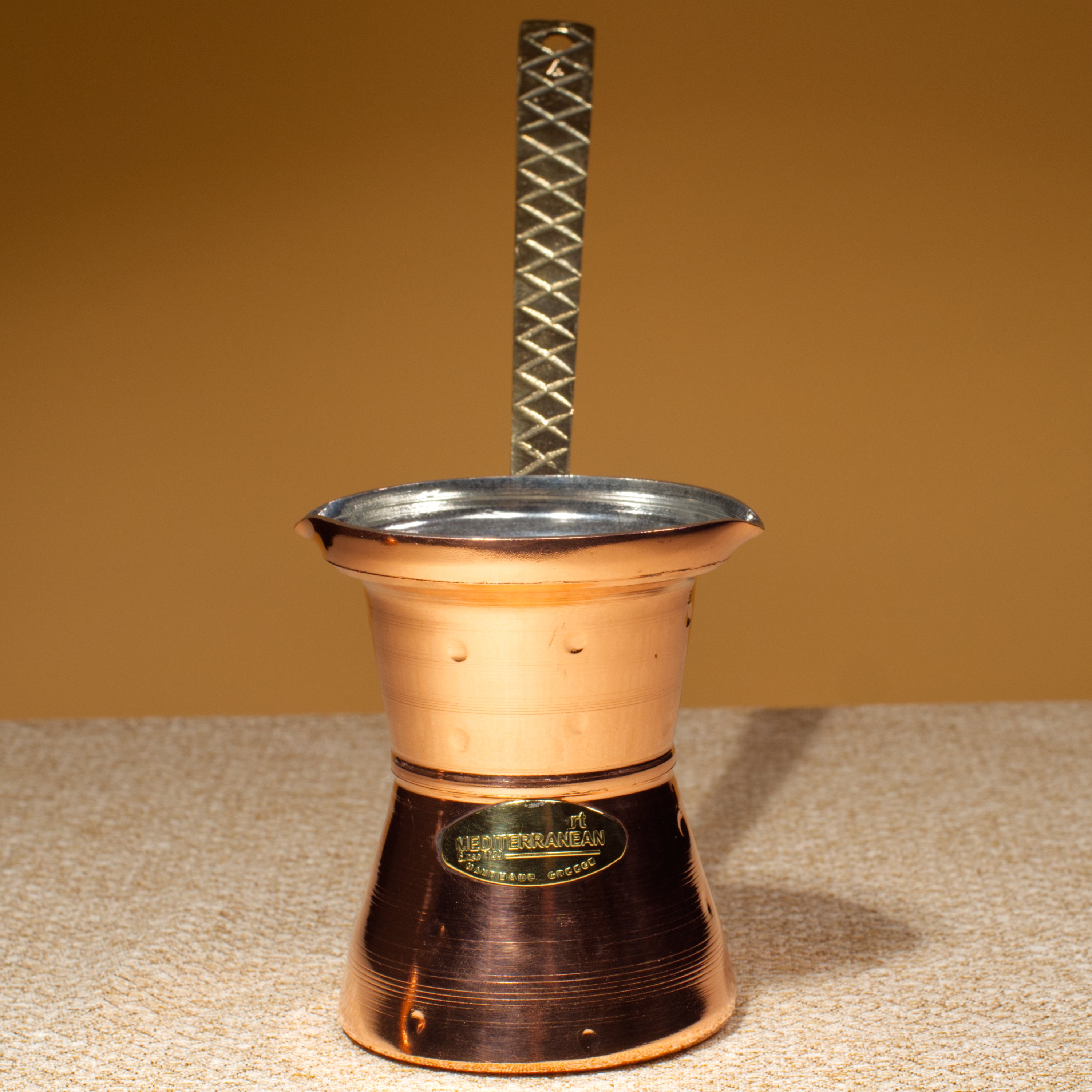 Greek Coffee Pot - Durable Copper Briki - 250 ml (for 1-3 cups)