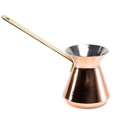 Shiny turkish coffee pot cezve for 2-3 persons