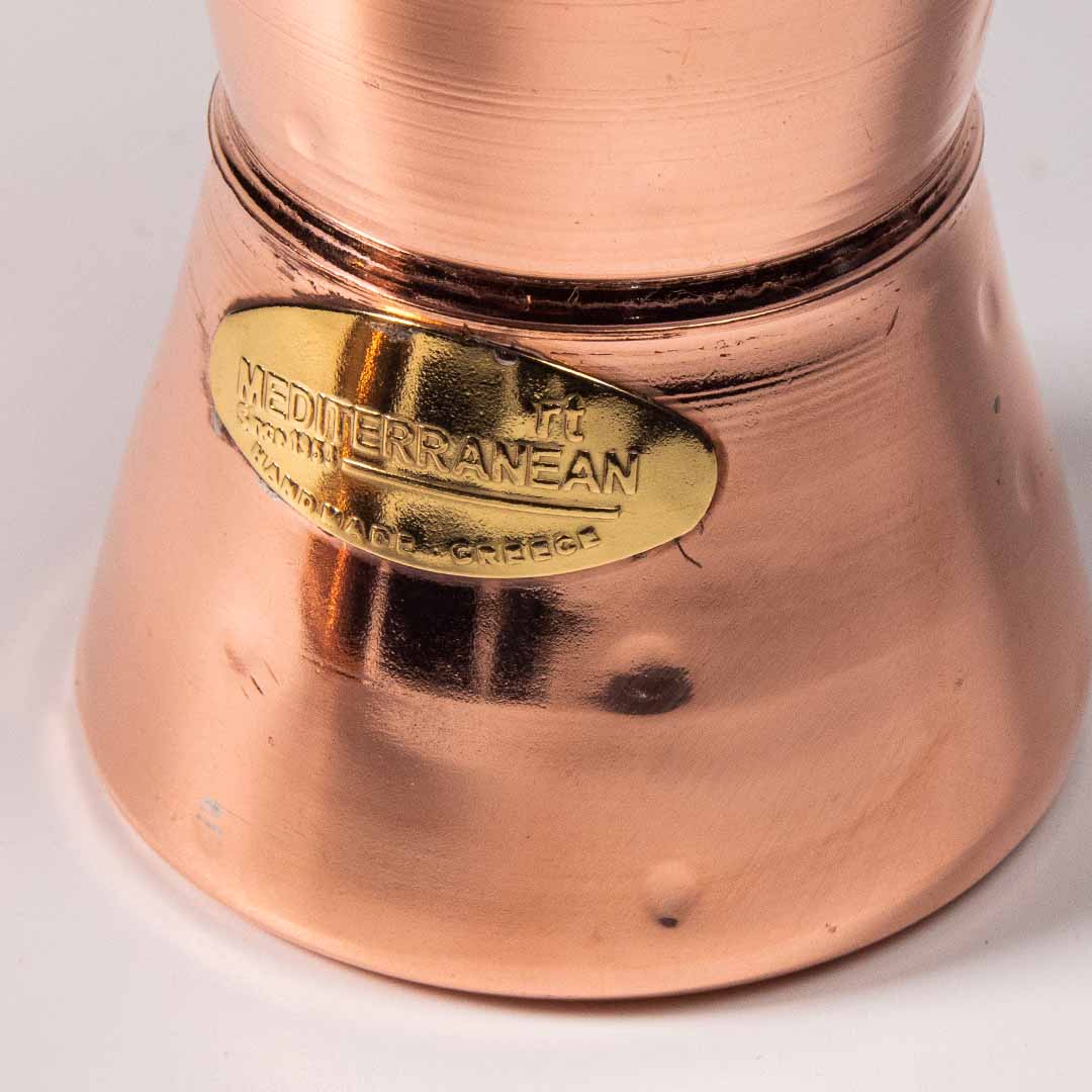 Greek Coffee Pot - Durable Copper Briki - 170 ml (for 1-2 cups)