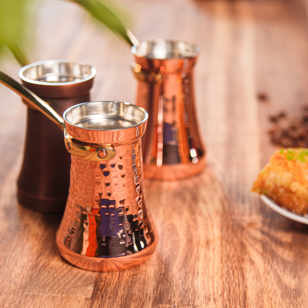 Copper Turkish coffee pot - up to 80 ml