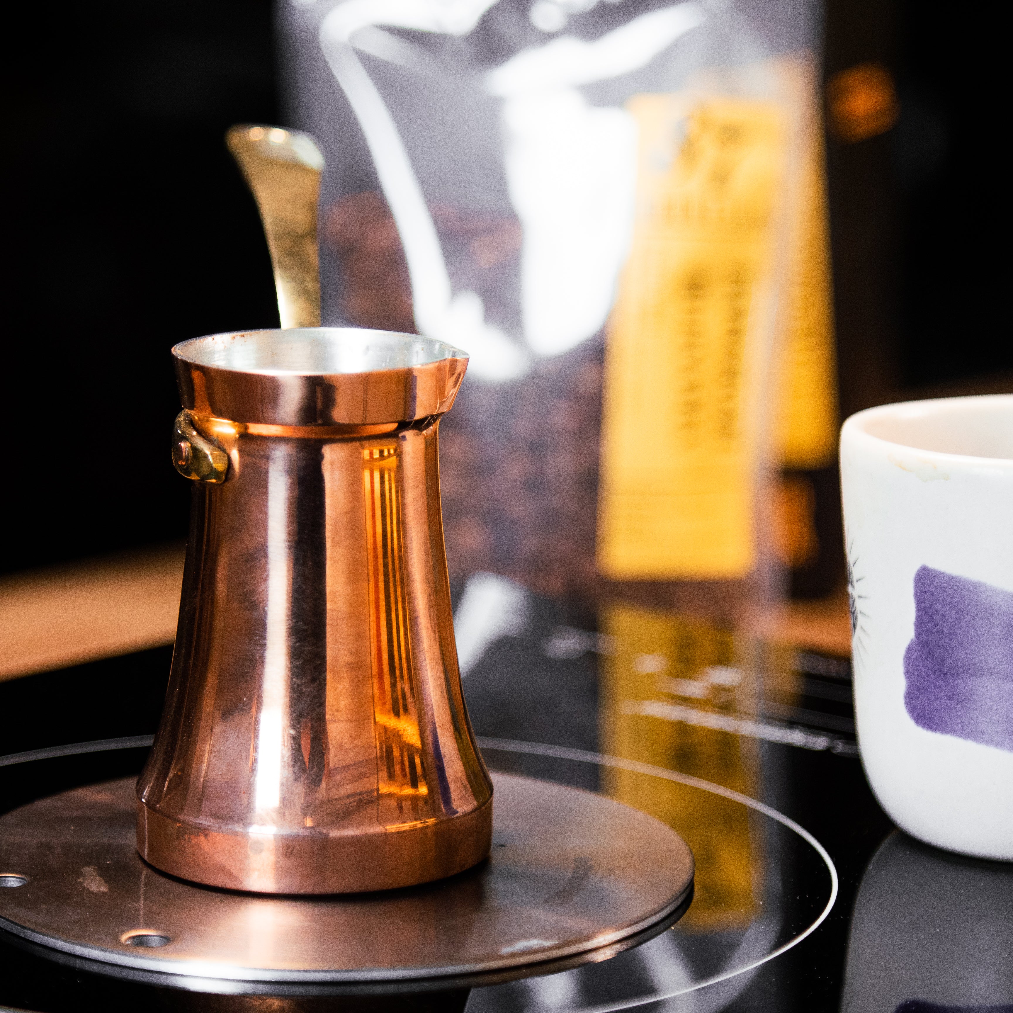 Copper Turkish coffee pot - up to 80 ml