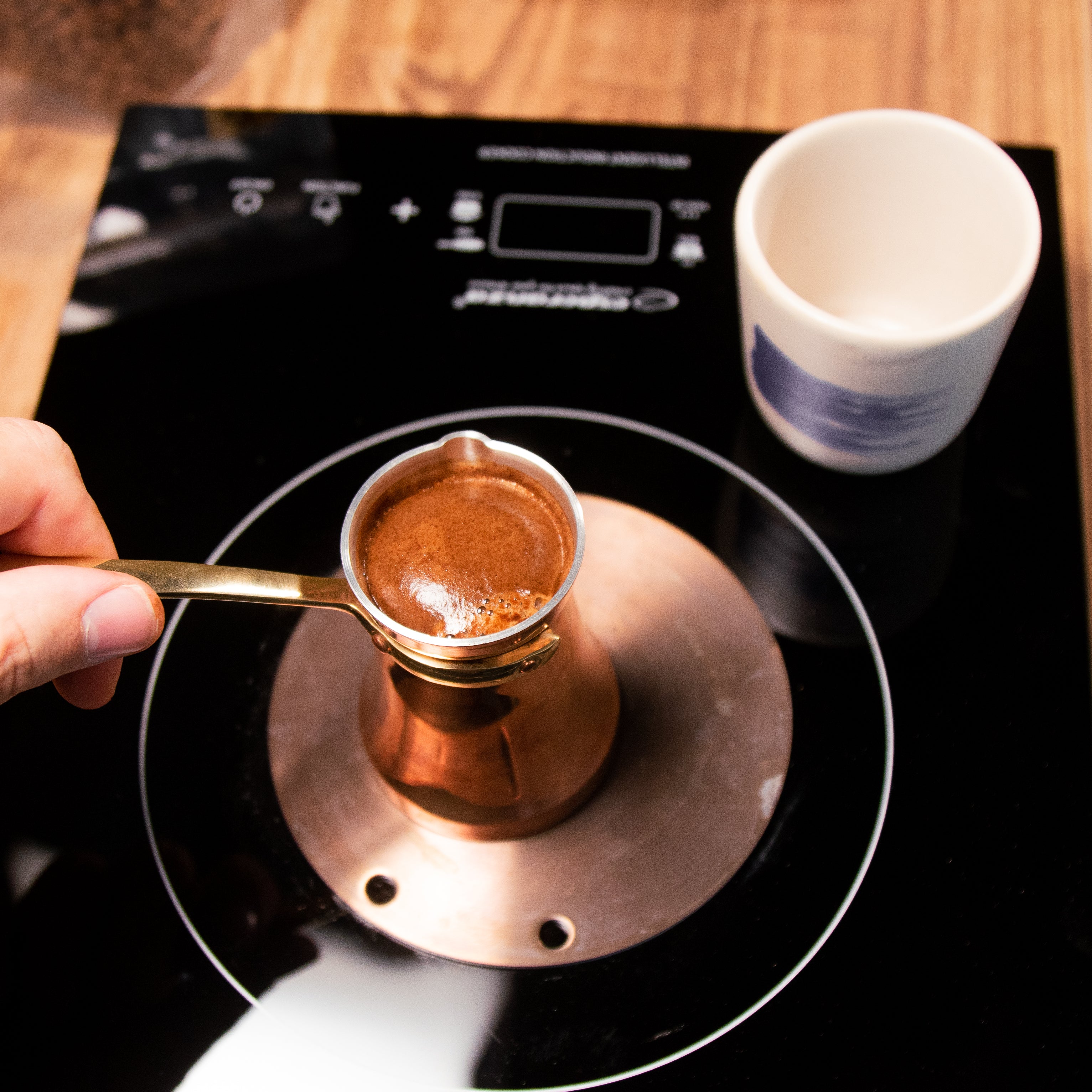 Copper Turkish coffee pot - up to 80 ml