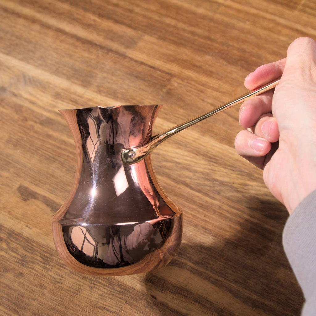 Copper Turkish coffee pot - up to 380 ml
