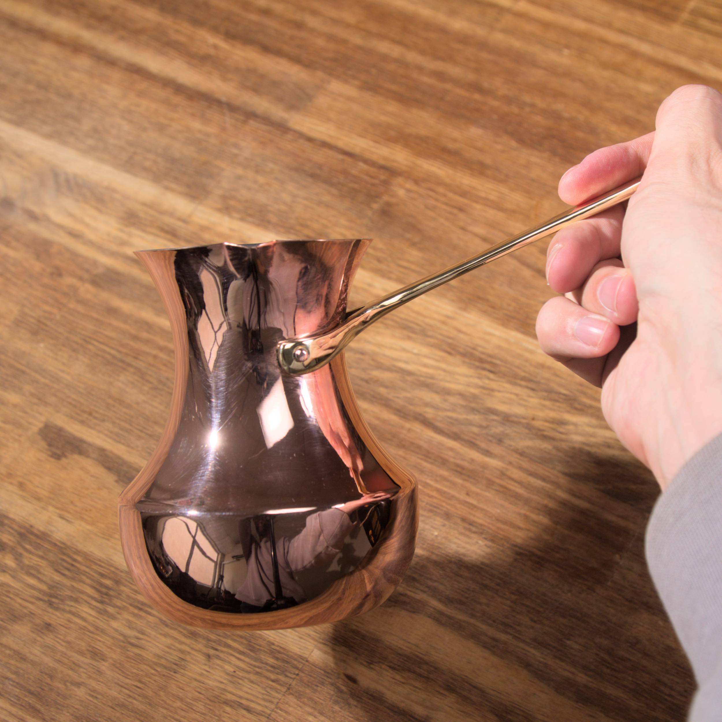 Copper Turkish coffee pot - up to 380 ml