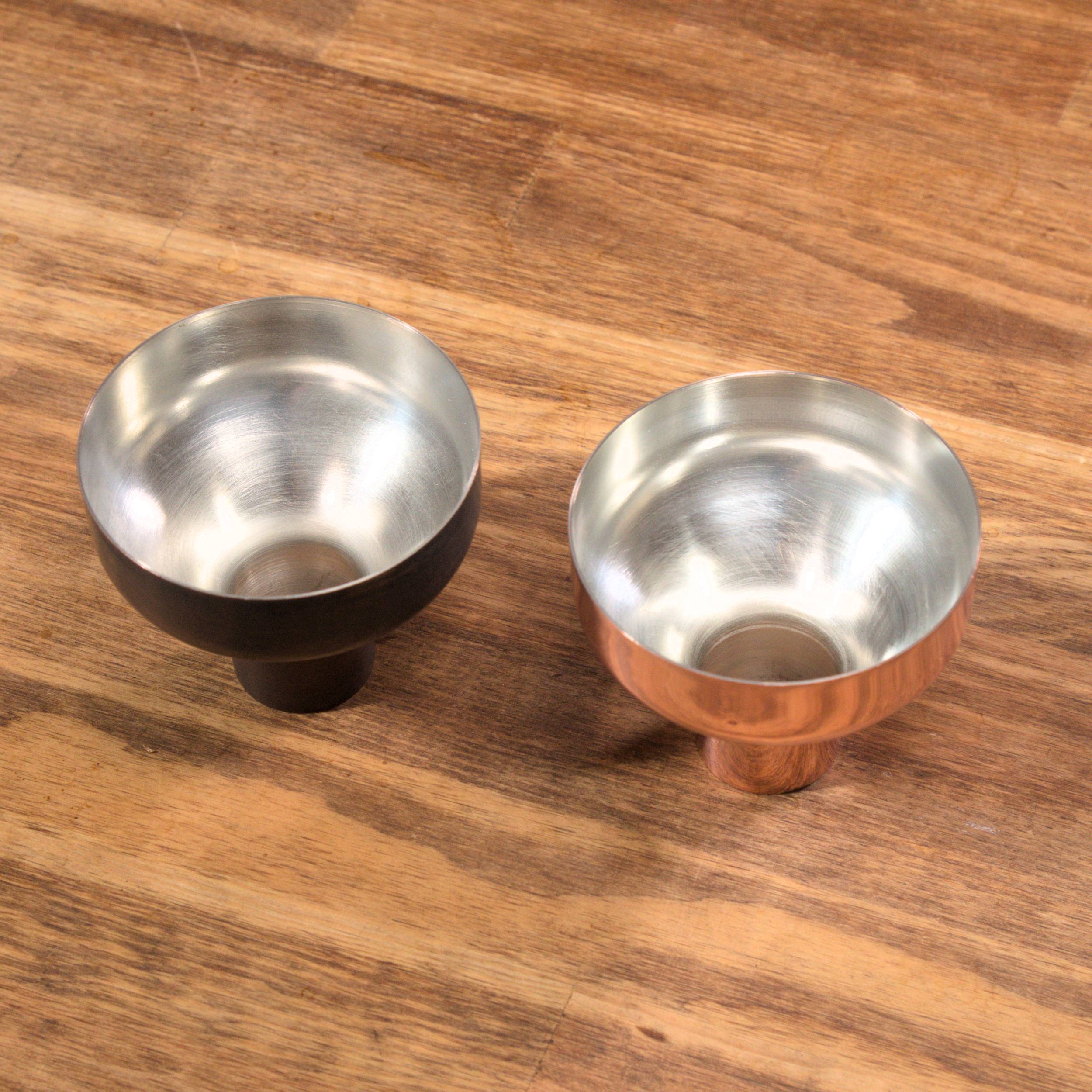 Copper dosing funnel for Turkish coffee