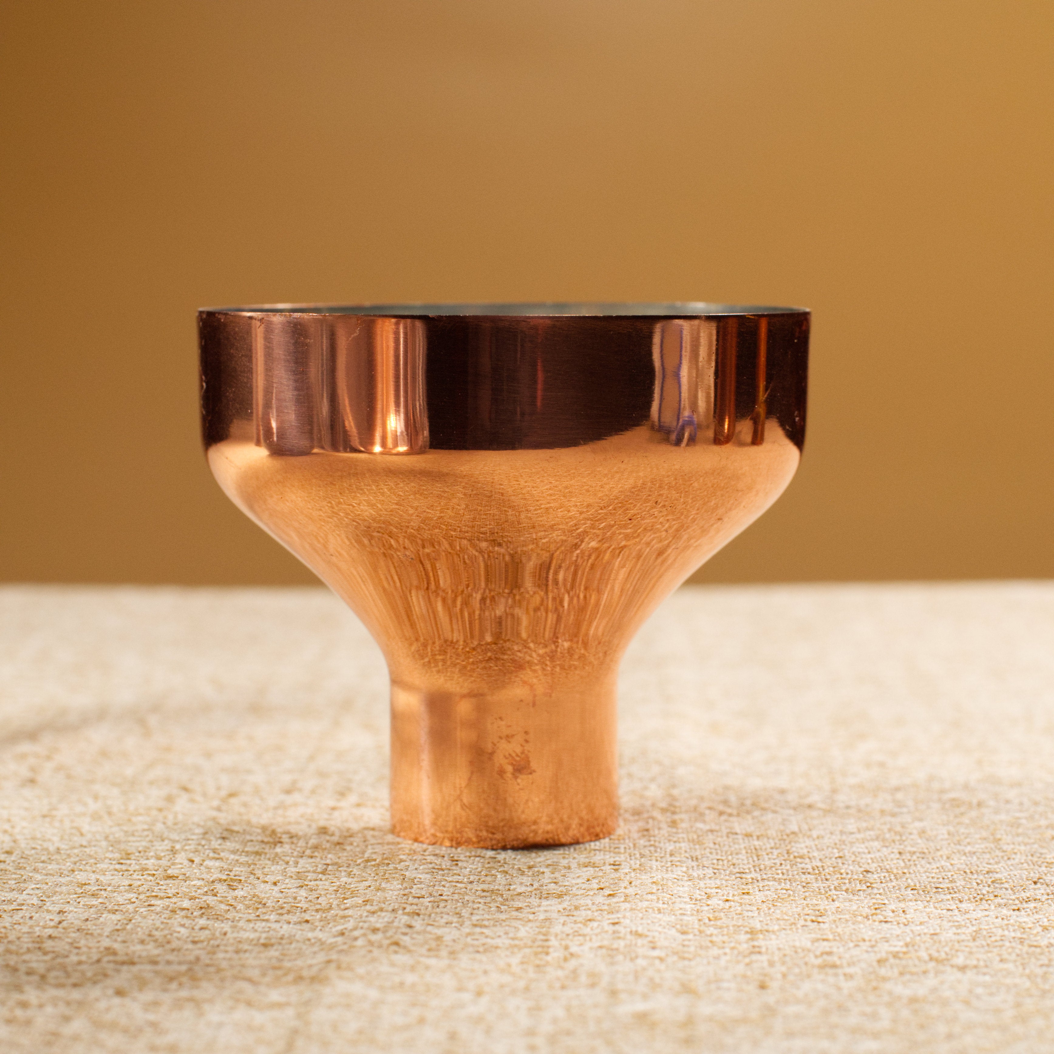Copper dosing funnel for Turkish coffee