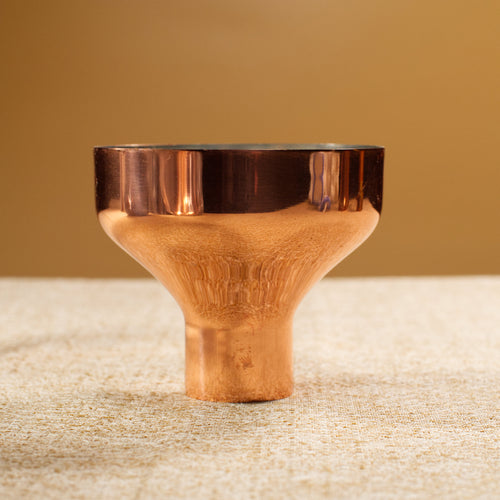 Copper dosing funnel for Turkish coffee