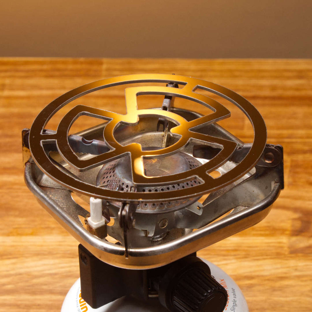 Stainless steel adapter for gas / camping stove