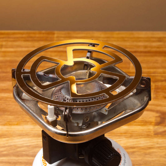 Stainless steel adapter for gas / camping stove