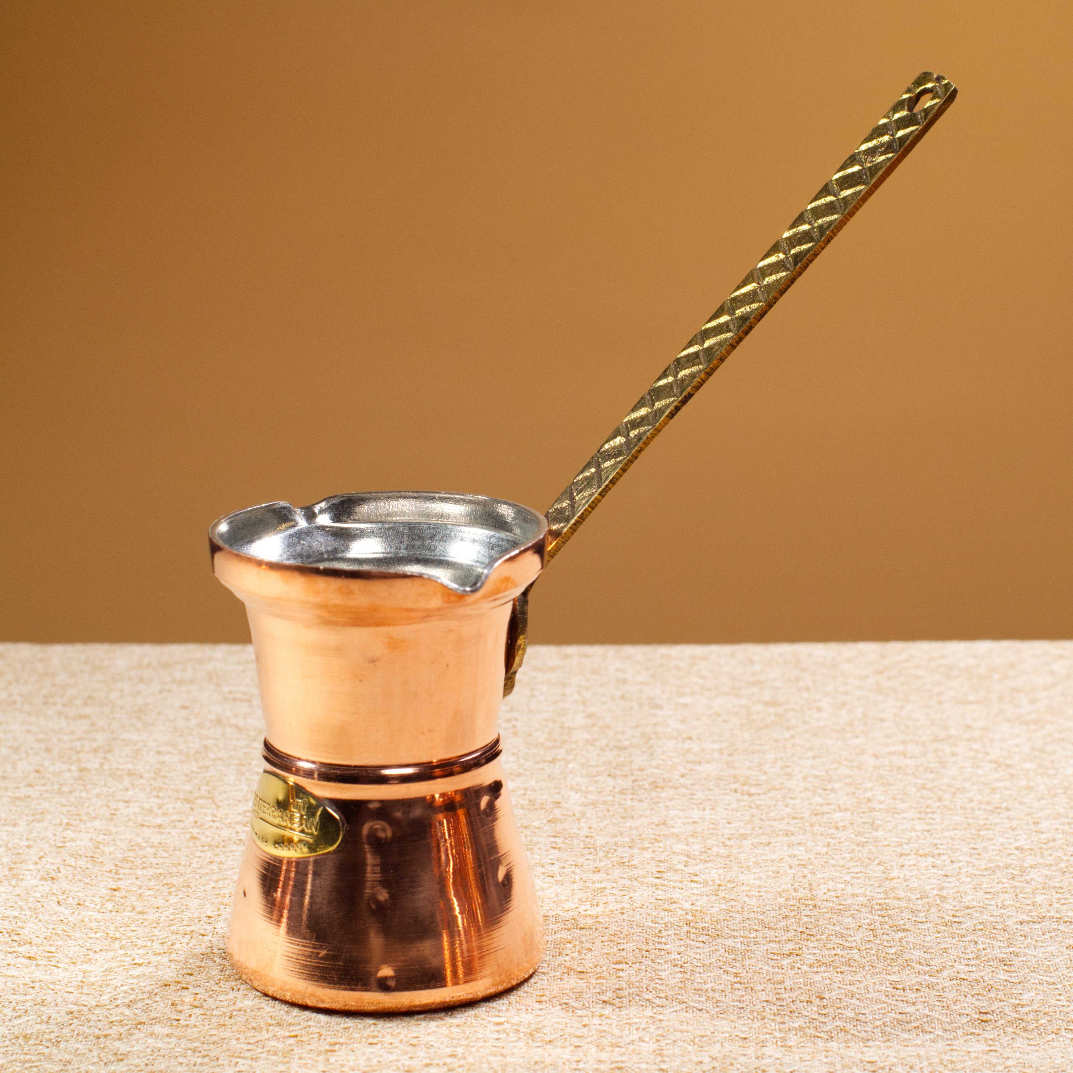 Greek Coffee Pot - Durable Copper Briki - 170 ml (for 1-2 cups)