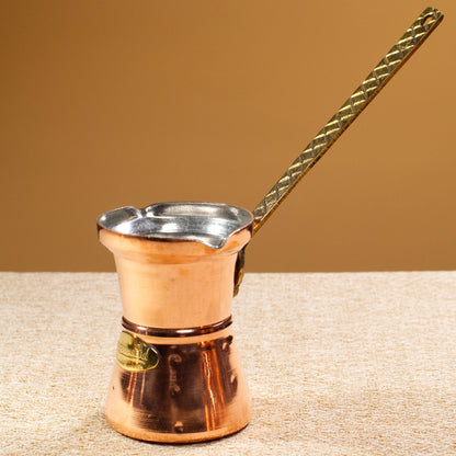 Greek Coffee Pot - Durable Copper Briki - 170 ml (for 1-2 cups)