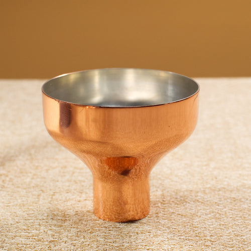 Copper dosing funnel for Turkish coffee