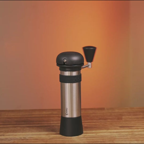 Video of durable lid cover for Kinu m47 Phoenix manual coffee grinder