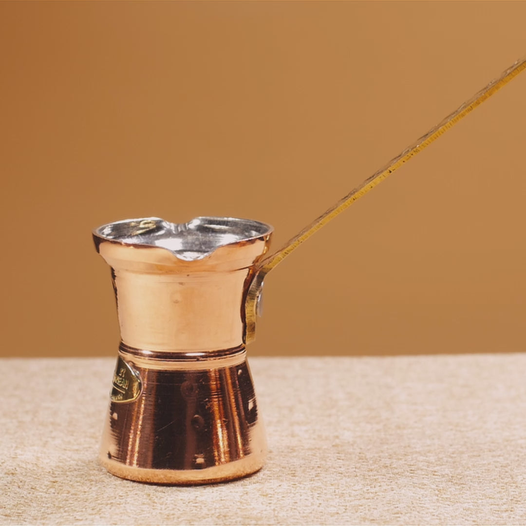 Greek Coffee Pot - Durable Copper Briki - 170 ml (for 1-2 cups)
