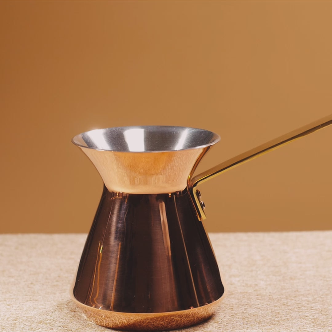 Copper Turkish coffee pot - up to 240 ml