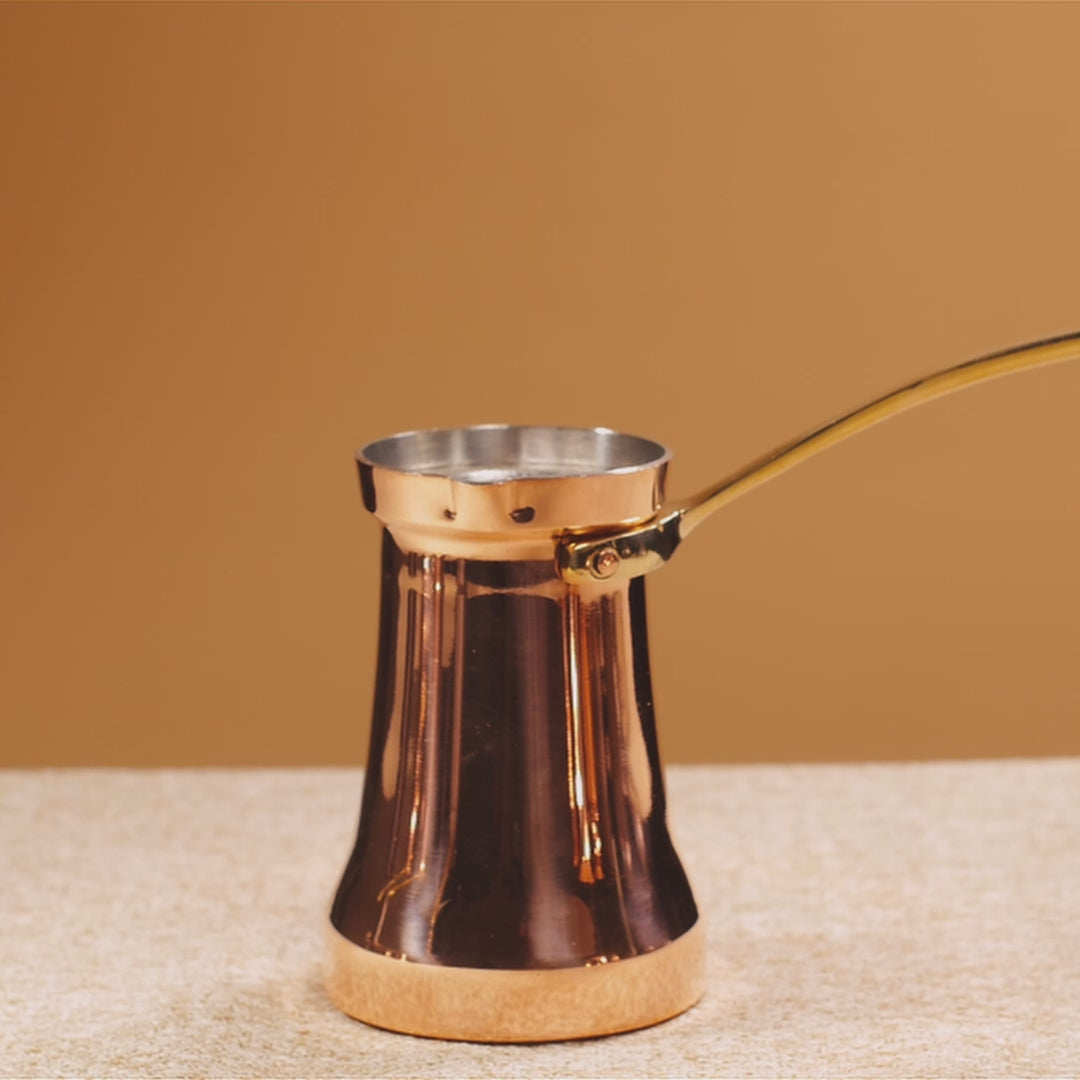 Copper Turkish coffee pot - up to 140 ml