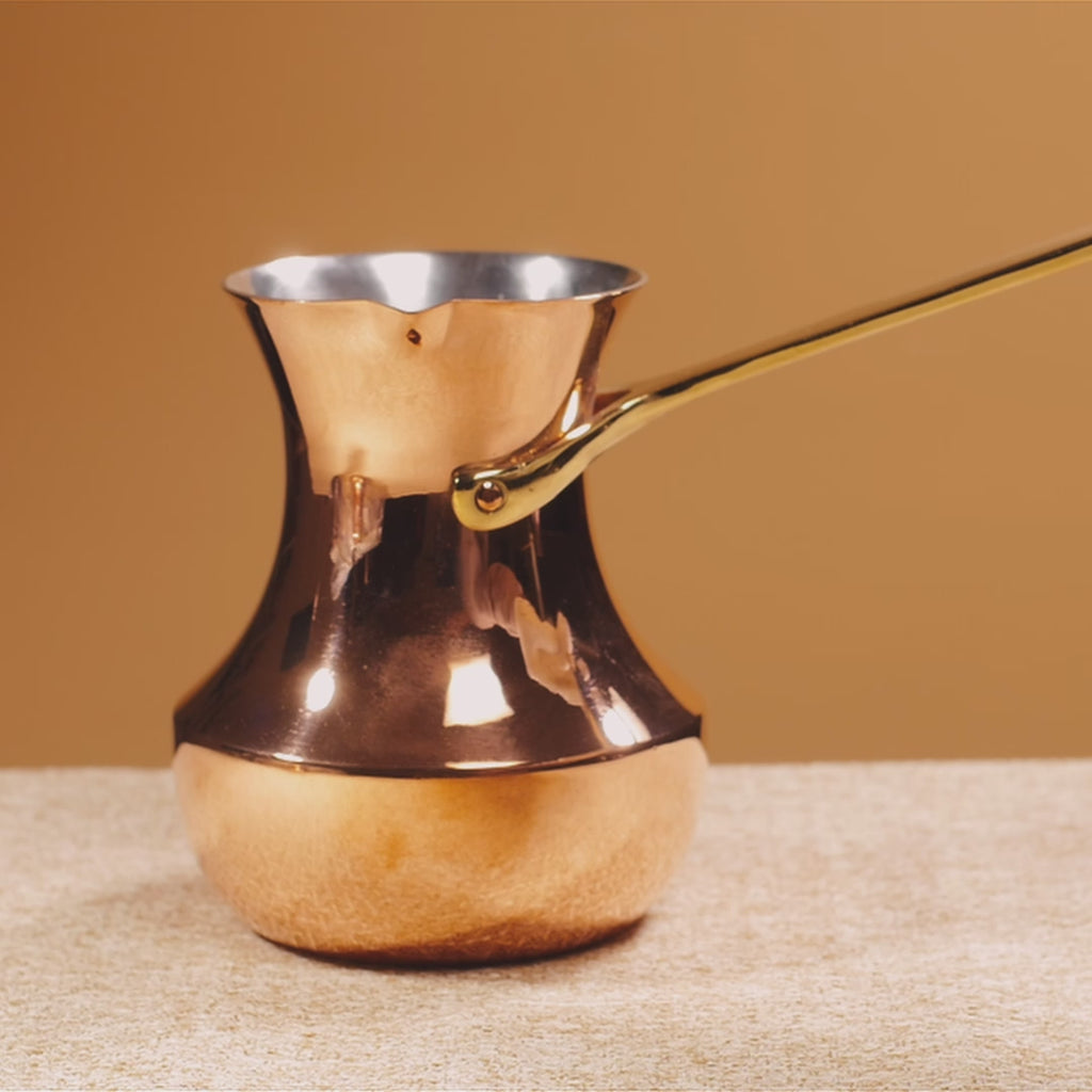 Copper Turkish coffee pot - up to 380 ml